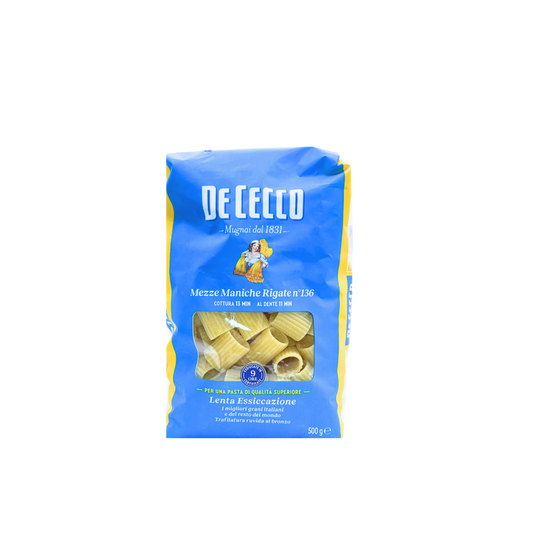 DE CECCO mezze maniche rigate 500gr