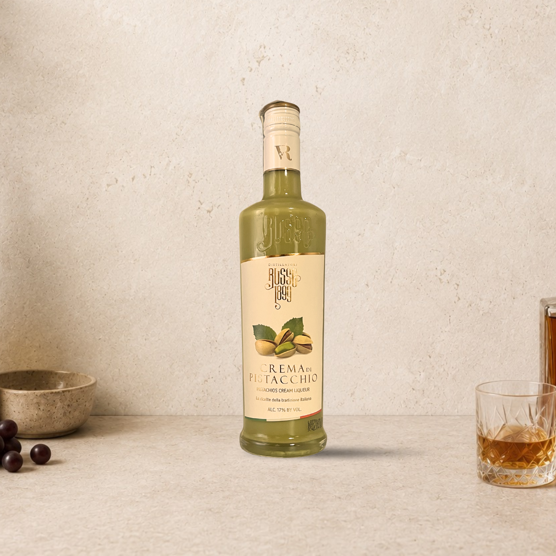DISTILLATORI RUSSO Liquore Crema di pistacchio, 50cl.