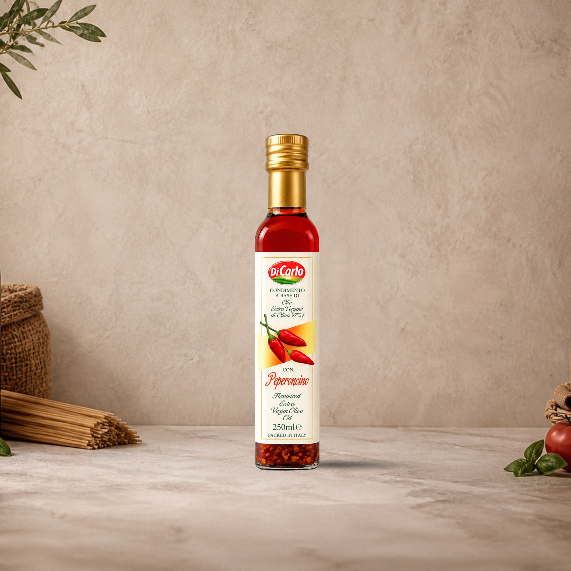 DI CARLO Chili Extra Virgin Olive Oil 250ml | Italian Spicy EVOO