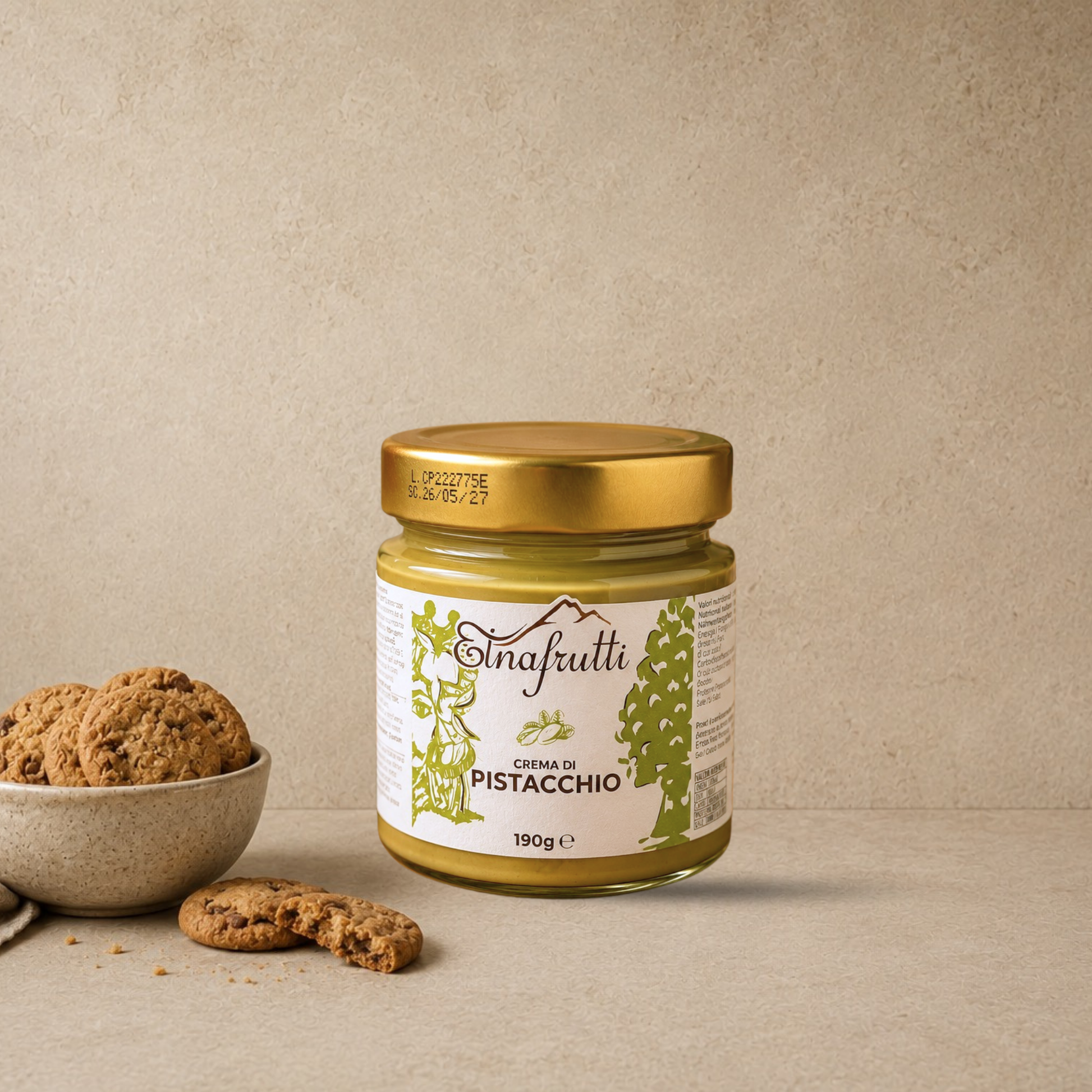 ETNAFRUTTI Pistachio Cream 190g | Authentic Sicilian Pistachio Spread