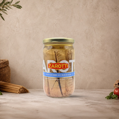 Filetti di tonno interi in olio di oliva consistenza morbida e compatta