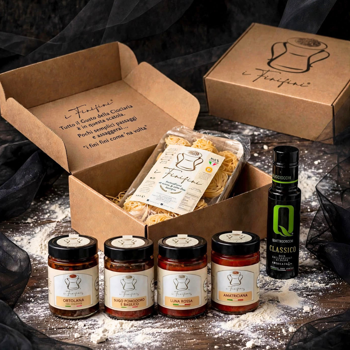 Fini fini ciociari artigianali nella box degustazione della tradizione italiana