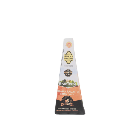 GRAN TERRE Grana Padano Riserva 20 mesi 200 gr - formaggio italiano stagionato