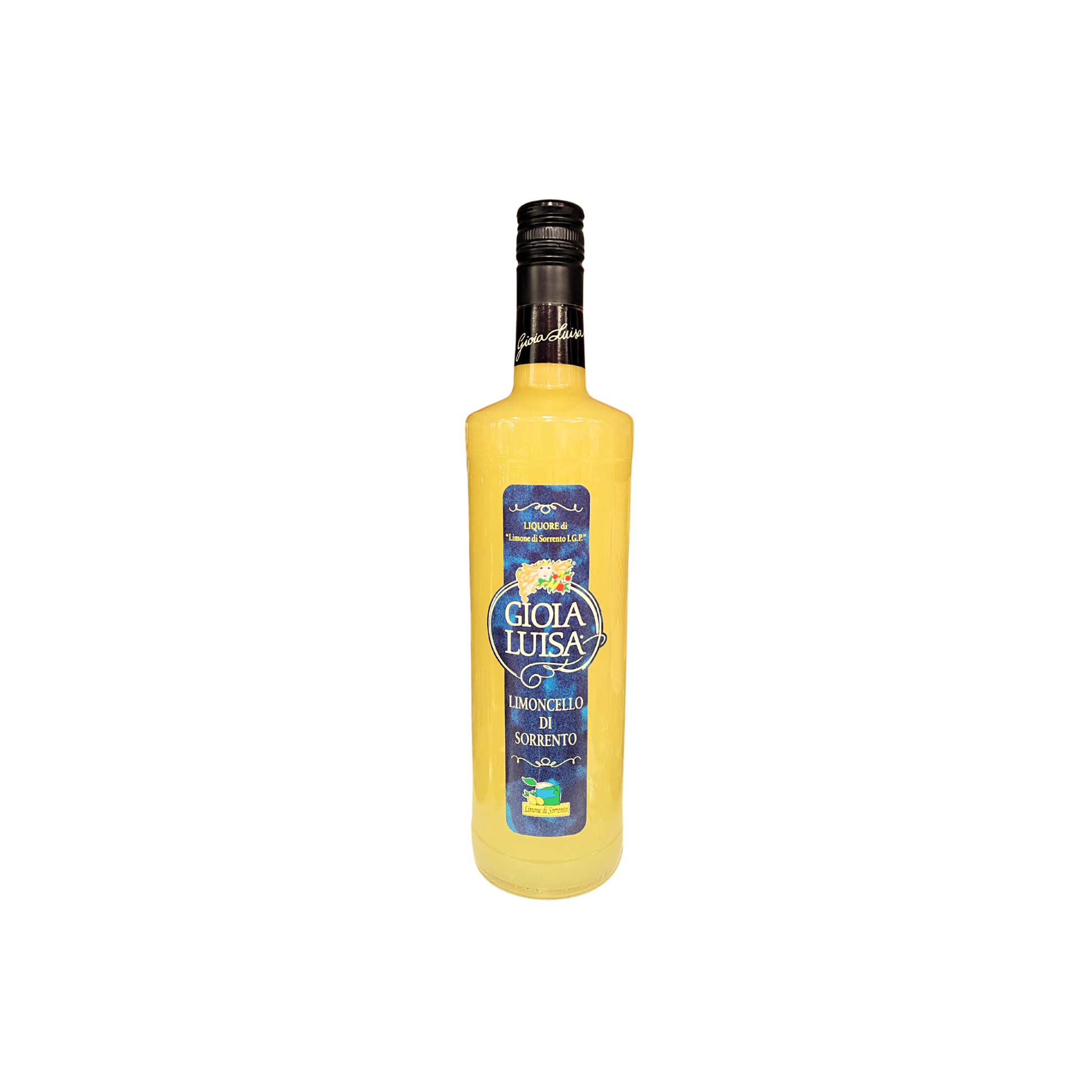 Bottiglia da 70 cl di GIOIA LUISA Limoncello di Sorrento IGP, liquore tradizionale campano al limone.