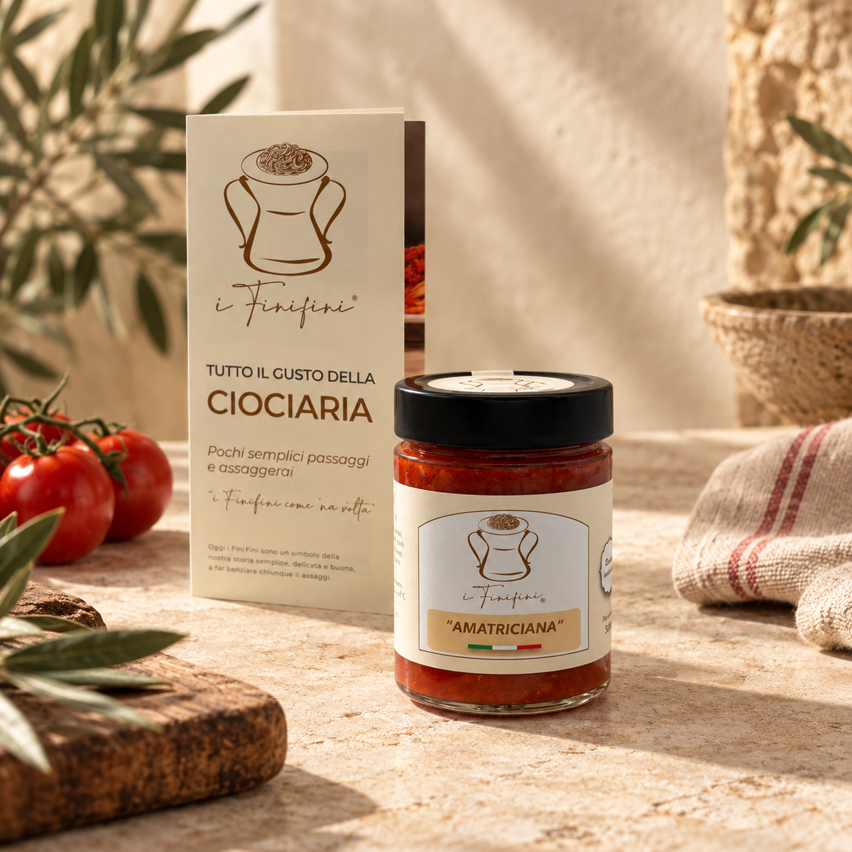 Sugo all'Amatriciana con Guanciale 310 g | I FINI FINI - Essenza Pisterzi