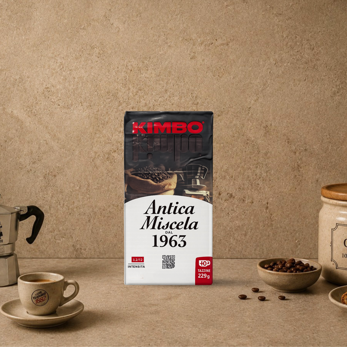 KIMBO Caffè Antica Miscela dal 1963 226g | Authentic Italian Espresso Coffee