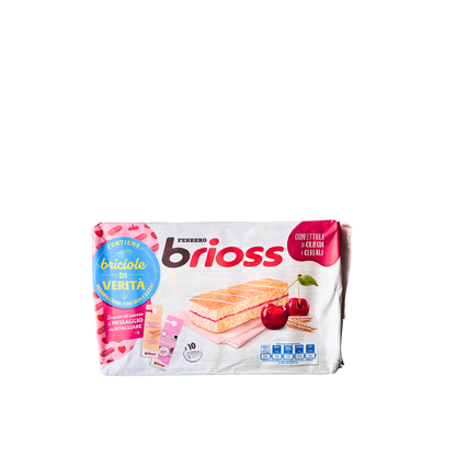 KINDER Brioss Ciliegia e Cereali 280g – merendine soffici con farcitura alla ciliegia, confezione da 10 pezzi – Essenza Pisterzi