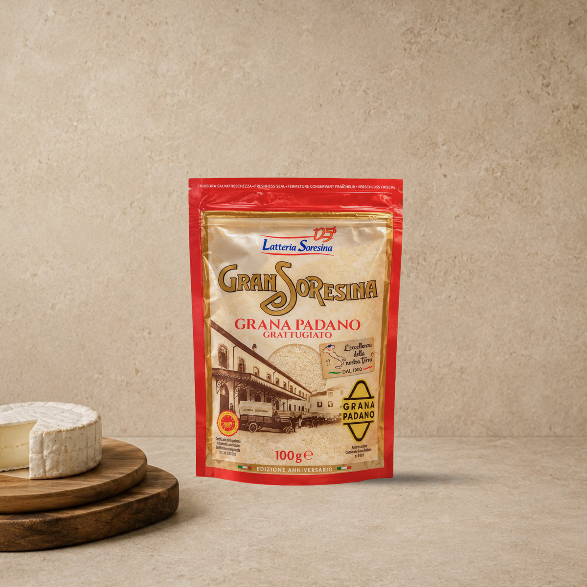 LATTERIA SORRESINA Grana Padano Grattugiato, 100gr.