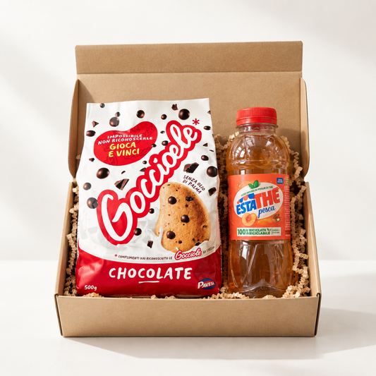 La Merenda Italiana | Gocciole & Estathé Pesca | Italian Snack Box