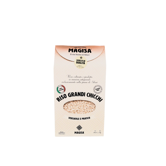MAGISA Riso Grandi Chicchi Senza Glutine 1kg - riso italiano per risotti cremosi
