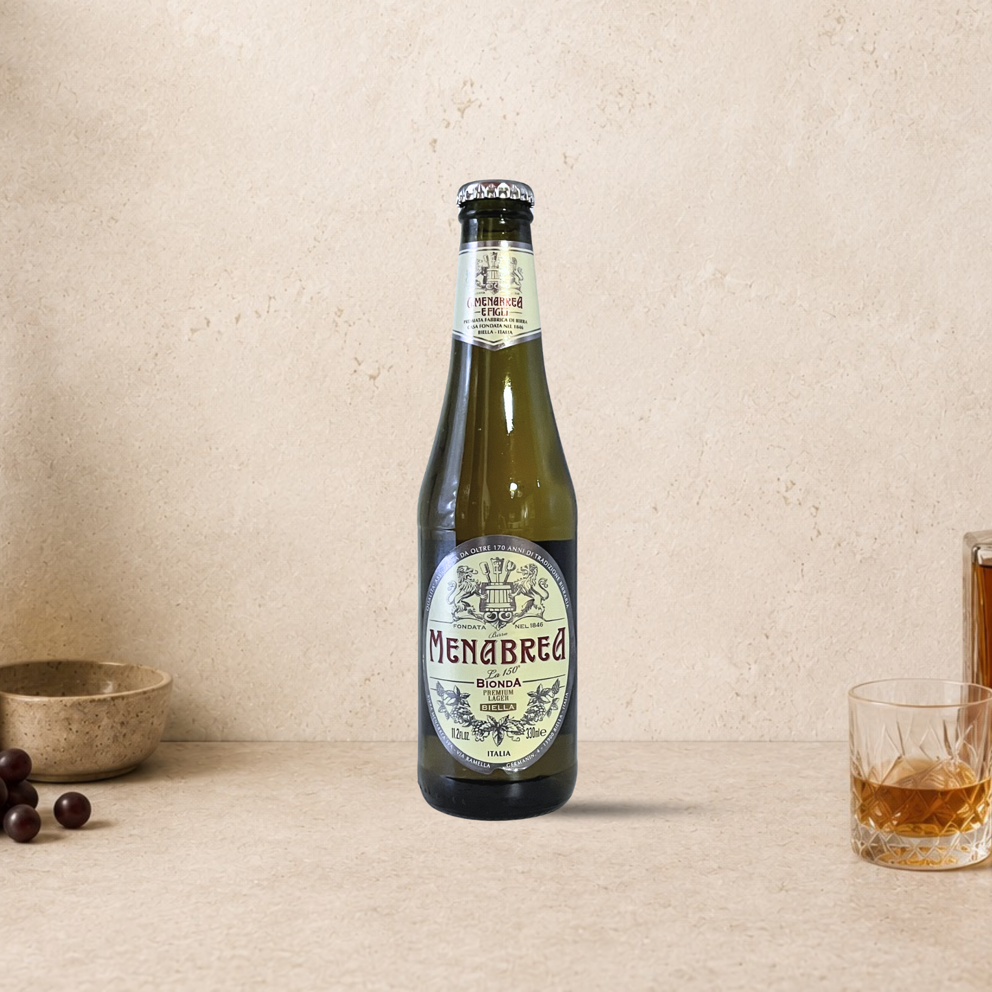 MENABREA Premium Lager 330ml | Italian Beer from Biella, Italy