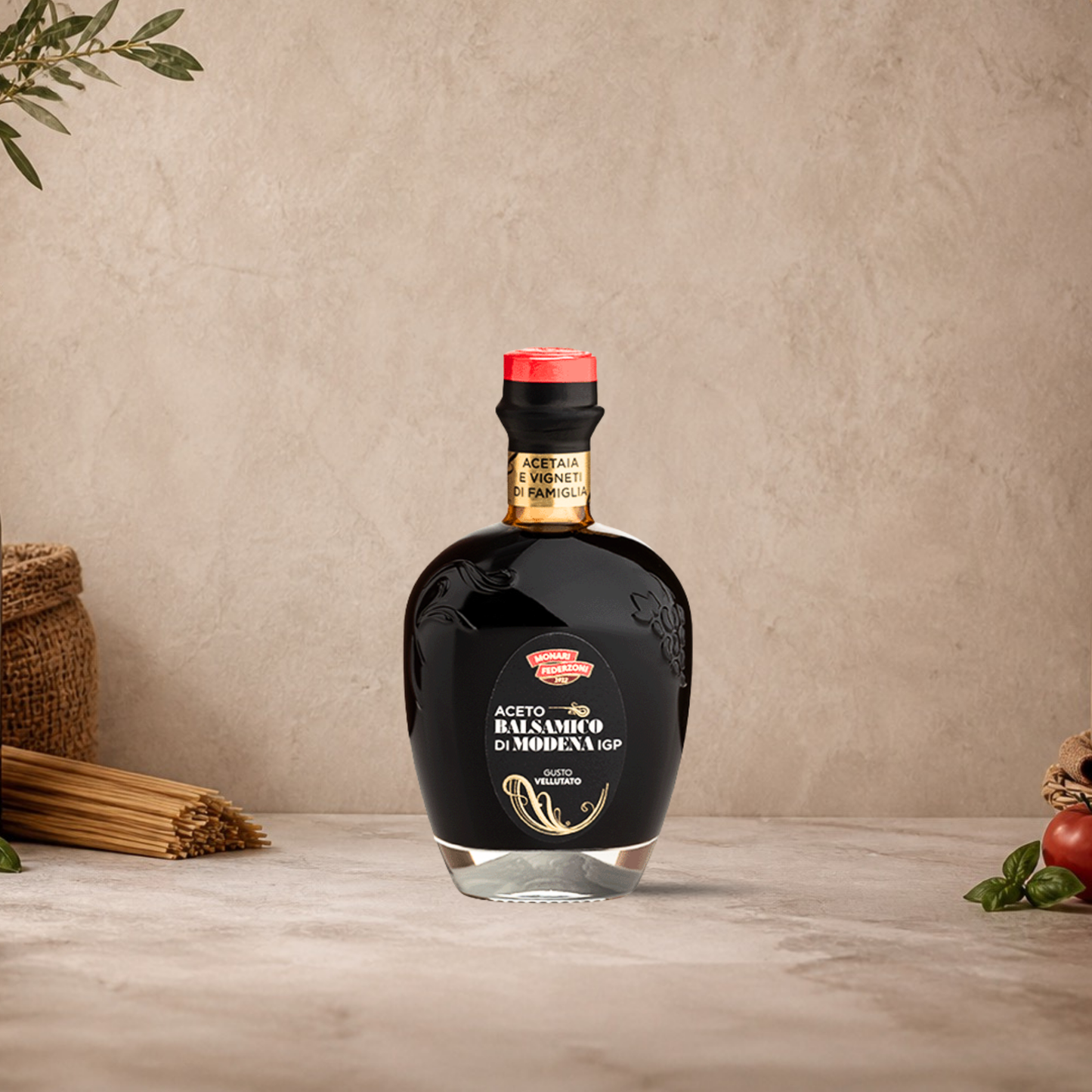 MONARI FEDERZONI Aceto balsamico di Modena IGP Vellutato, 250ml.