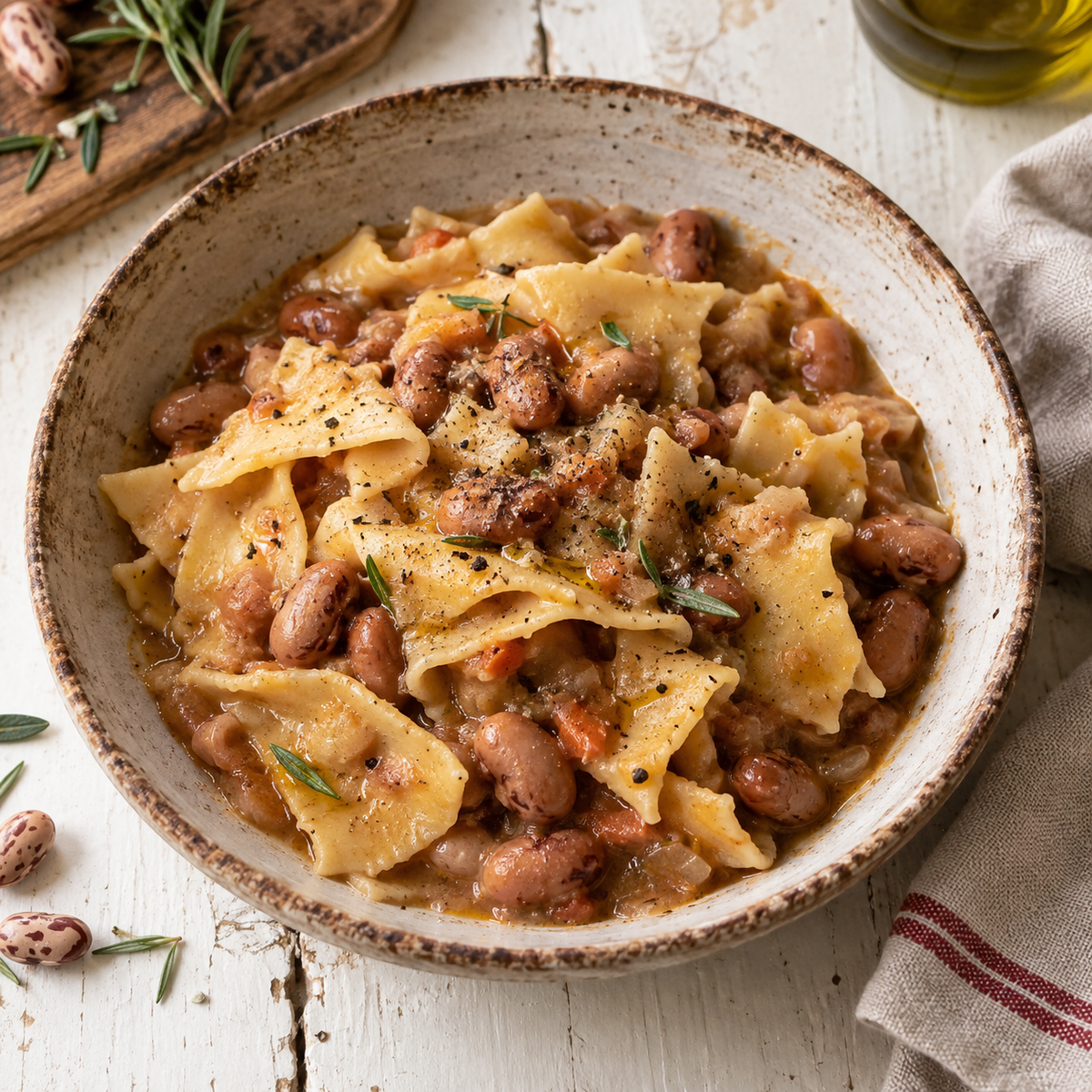 Maltagliati with Borlotti Beans – Italian Recipe Box 