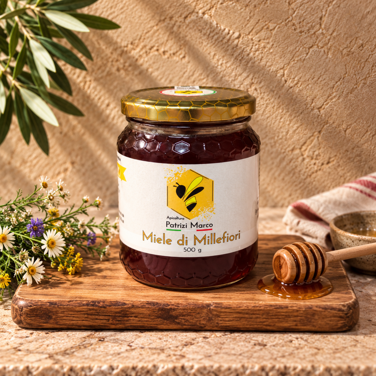 Miele di Millefiori 500gr - Apicoltura Patrizi Marco