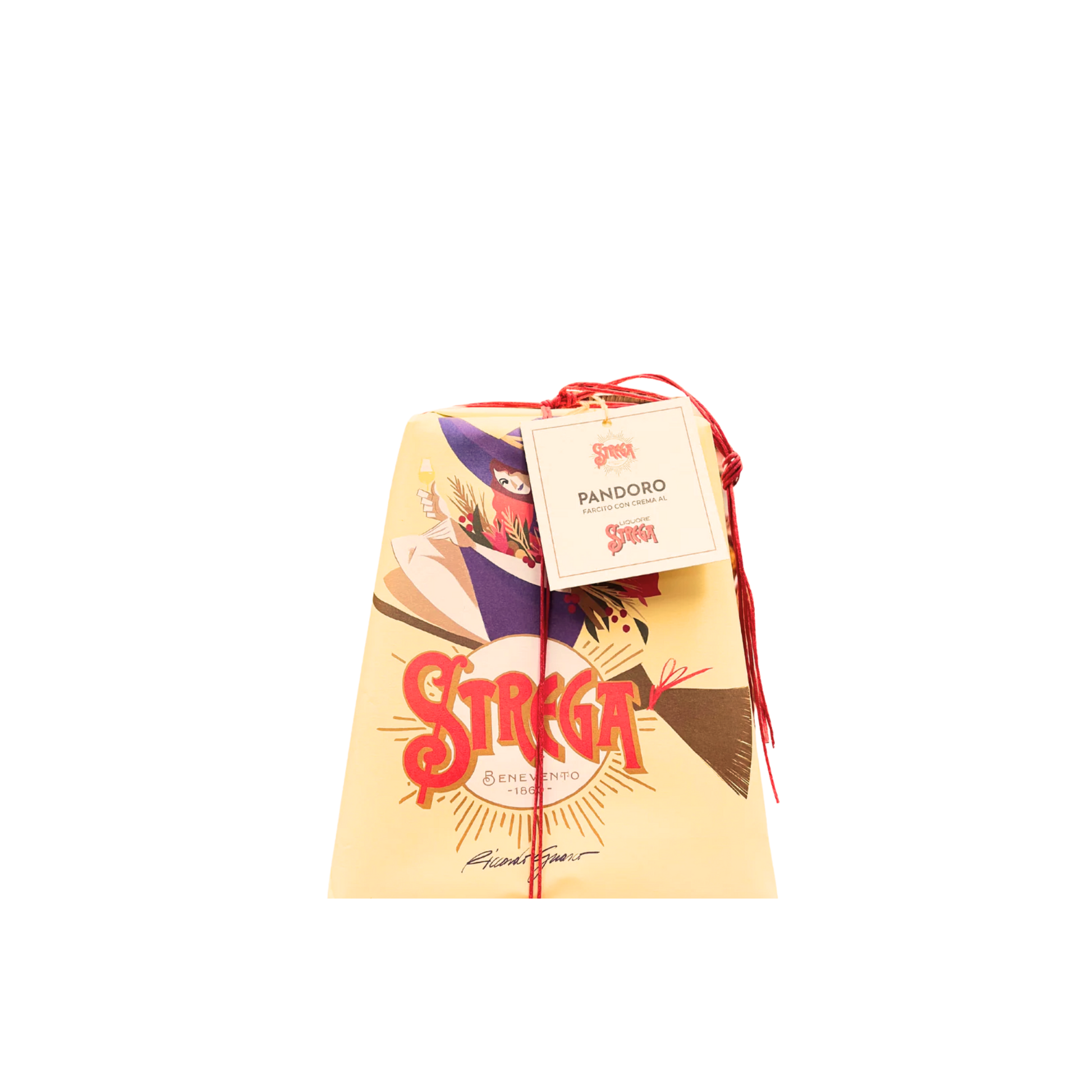 Pandoro Strega Alberti farcito con crema al Liquore Strega 1kg
