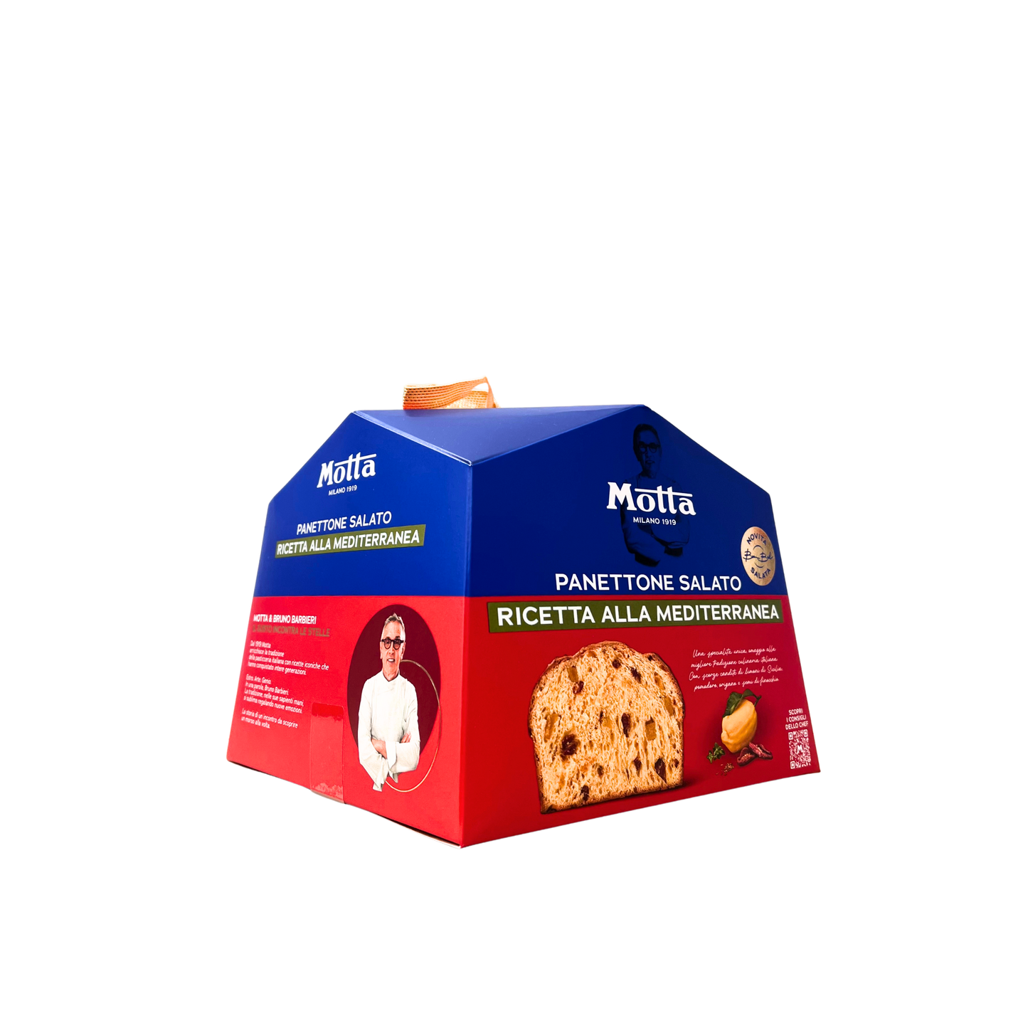 Panettone salato alla Mediterranea MOTTA servito su tavola gourmet