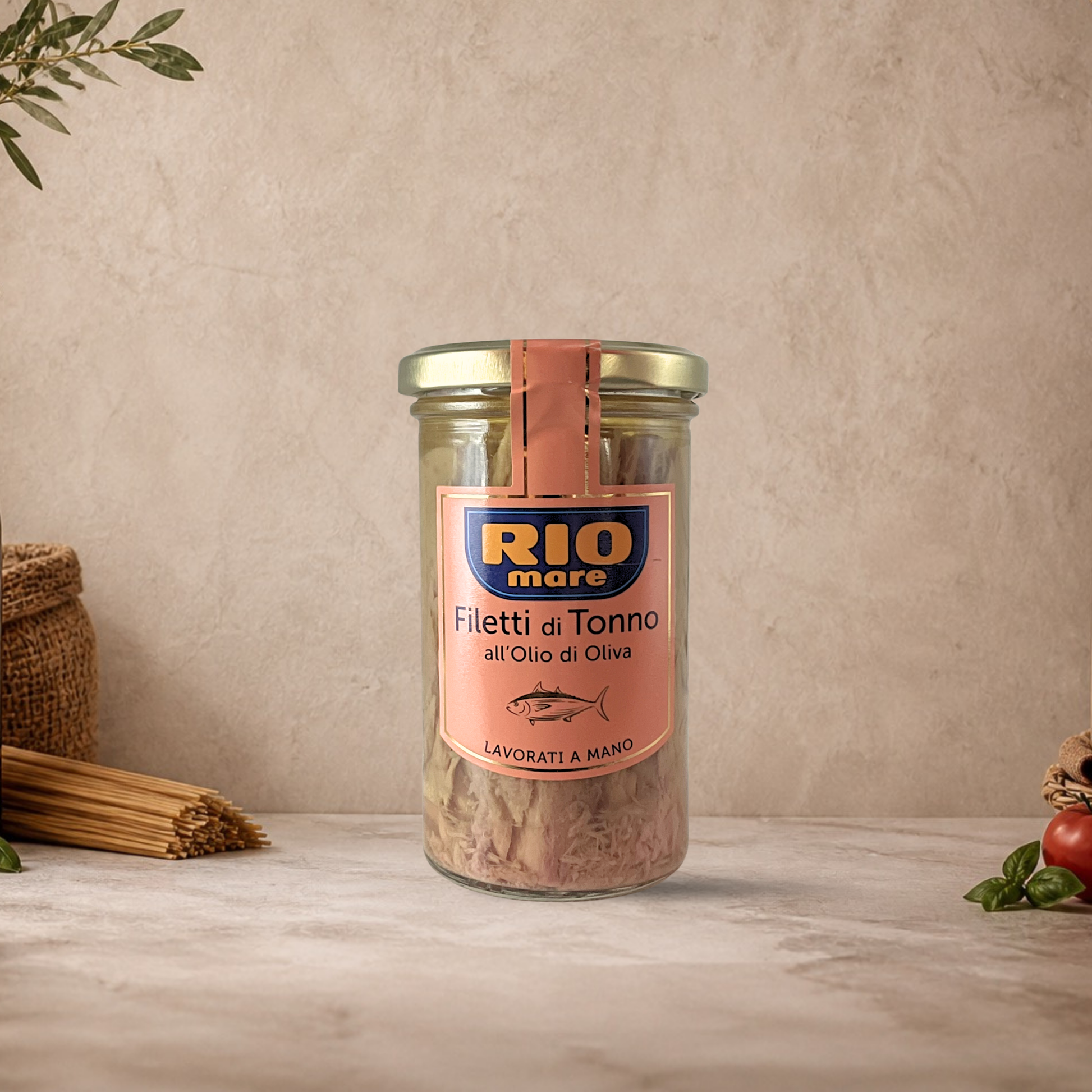 RIO MARE Filetti di Tonno Lavorati a Mano all'Olio di Oliva, 250gr.
