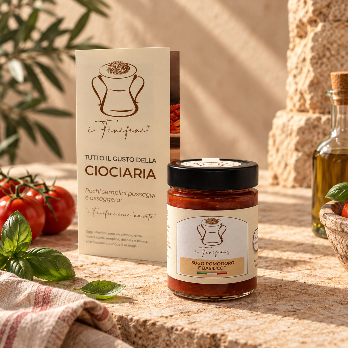 I FINI FINI Sugo Rustico Pomodoro e Basilico, 310 g | Tradizione Italiana