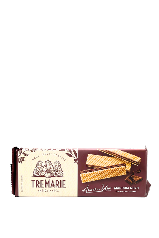 Tre Marie Wafer Gianduia Nero con Nocciole Italiane, 175gr.