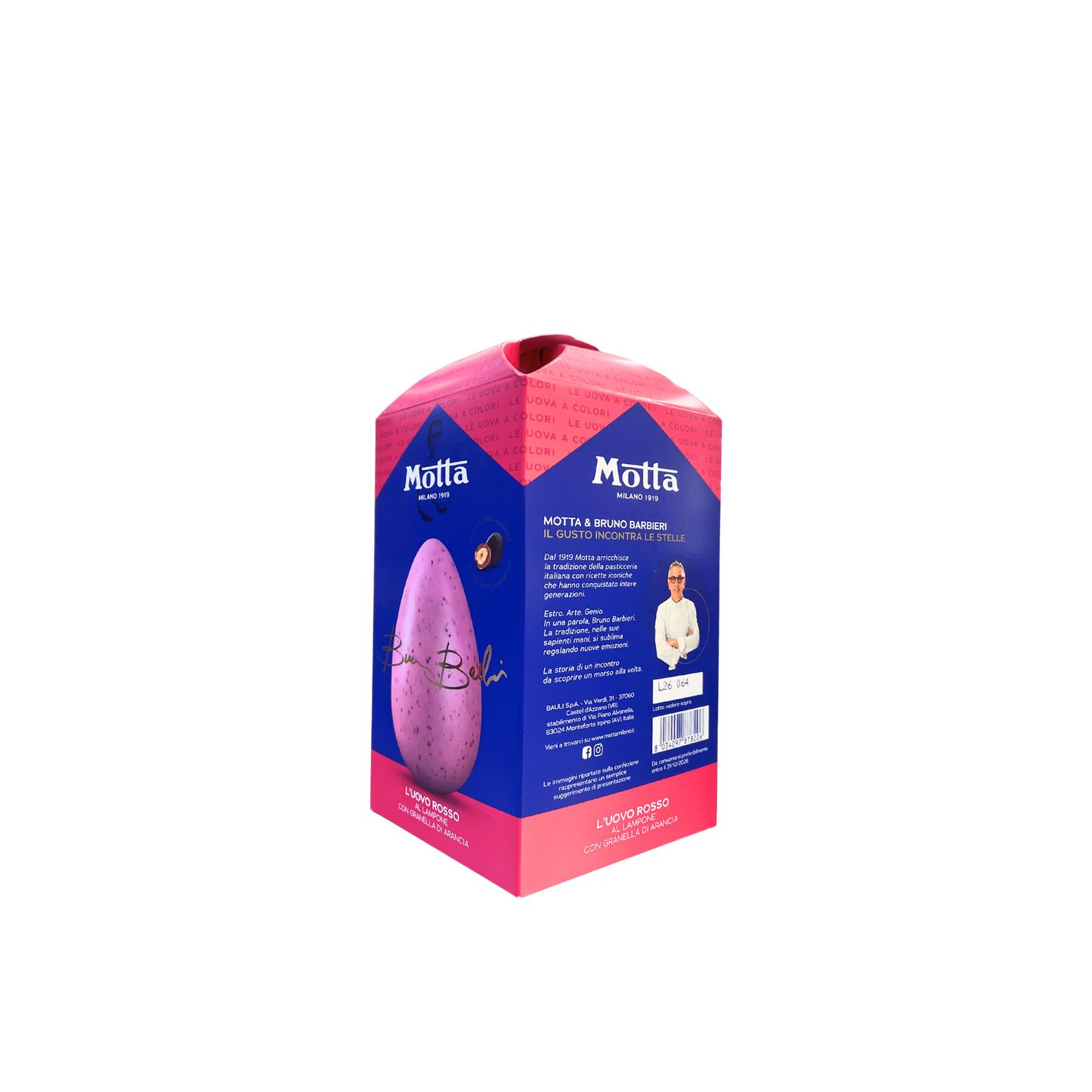 Uovo Rosso Motta & Bruno Barbieri al Lampone con Granella di Arancia 220g