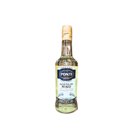 PONTI Aceto di Riso 100% Italiano 500ml - Bottiglia di aceto di riso delicato per sushi e cucina creativa
