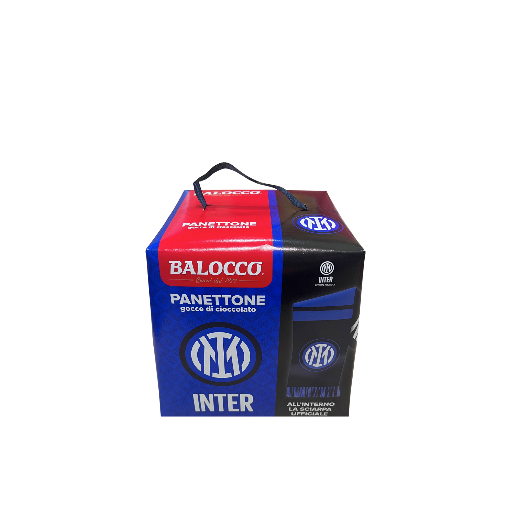 BALOCCO Panettone Inter con Gocce di Cioccolato e Sciarpa - dolce natalizio italiano
