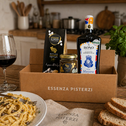 box cena pronta in 15 minuti pasta al tartufo, box essenza pisterzi