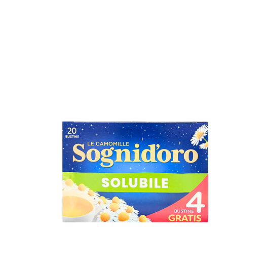 SOGNI D'ORO Camomilla Solubile 20 Bustine - Confezione infuso solubile rilassante e naturale
