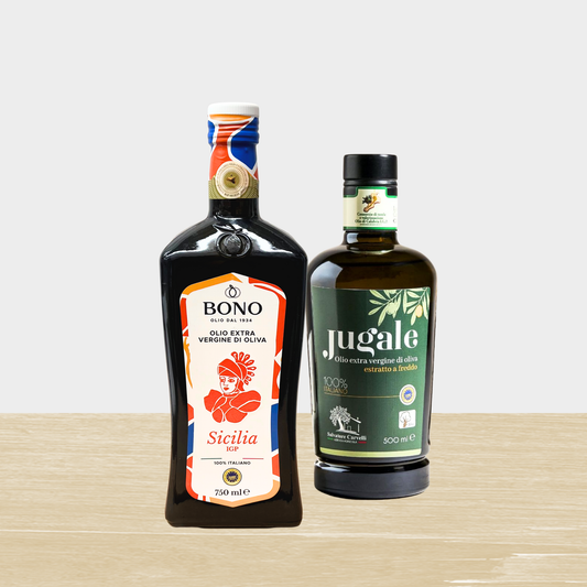 Box degustazione olio extravergine Sicilia e Calabria Essenza Pisterzi
