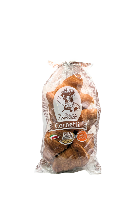 "Cornetti classici Mamma Vincenza 240g – 100% grano italiano, soffici e fragranti su Essenza Pisterzi"