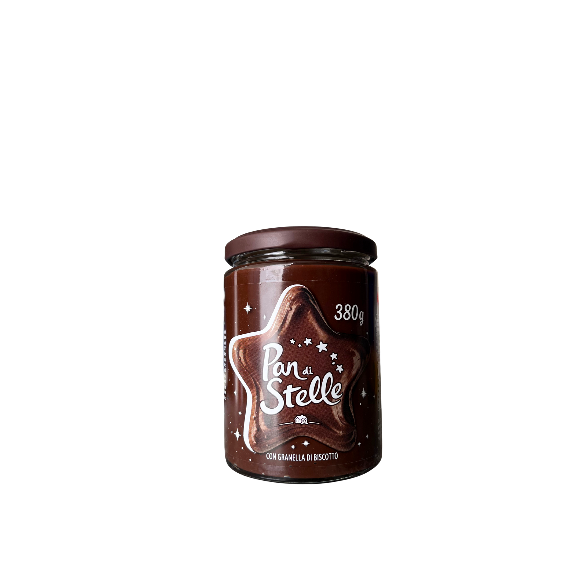 PAN DI STELLE Crema Spalmabile 380g – barattolo di crema al cacao e nocciole con granella di biscotti Pan di Stelle – Essenza Pisterzi