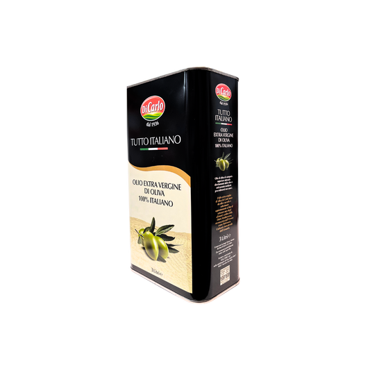 Bottiglia da 3 litri di Olio Extra Vergine di Oliva Di Carlo 100% Italiano – disponibile su Essenza Pisterzi
