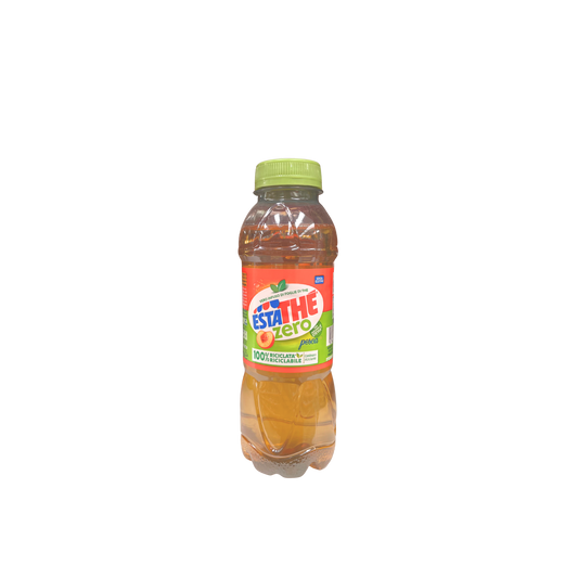 Bottiglietta da 400ml di Estathé Zero alla Pesca – disponibile su Essenza Pisterzi
