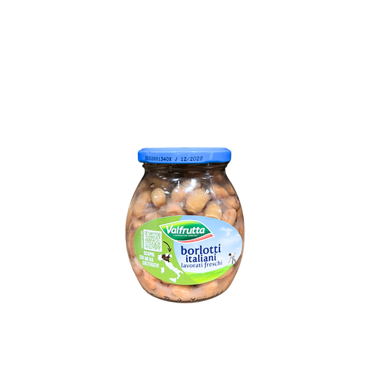 VALFRUTTA Borlotti Italiani 360g - Barattolo di fagioli borlotti teneri e pronti all'uso
