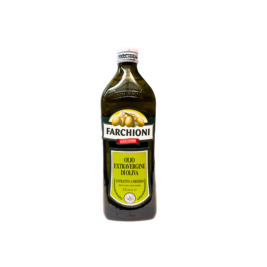 Bottiglia da 1 litro di Olio Extra Vergine di Oliva Farchioni – disponibile su Essenza Pisterzi
