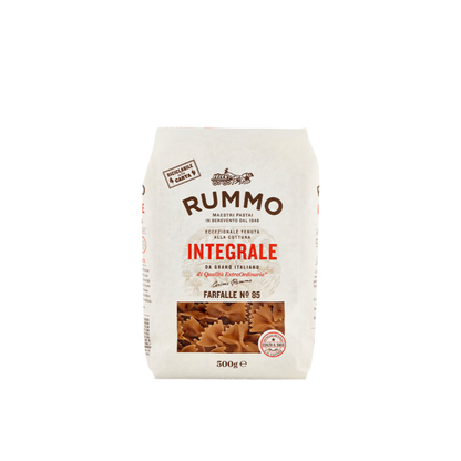 Confezione da 500g di Farfalle Integrali Rummo – pasta integrale trafilata al bronzo
