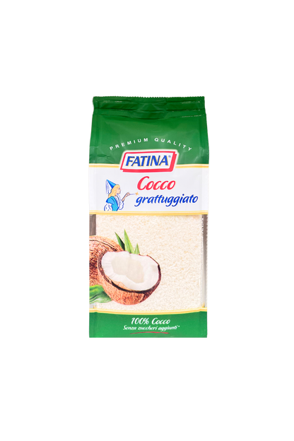FATINA 100% Grated Coconut No Added Sugar 200g – pure coconut for baking, smoothies, and healthy desserts