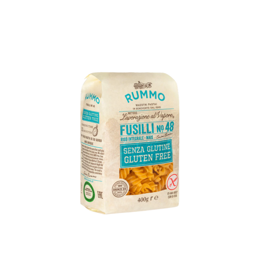 Confezione da 400 g di Fusilli Senza Glutine Rummo – pasta corta gluten free trafilata al bronzo
