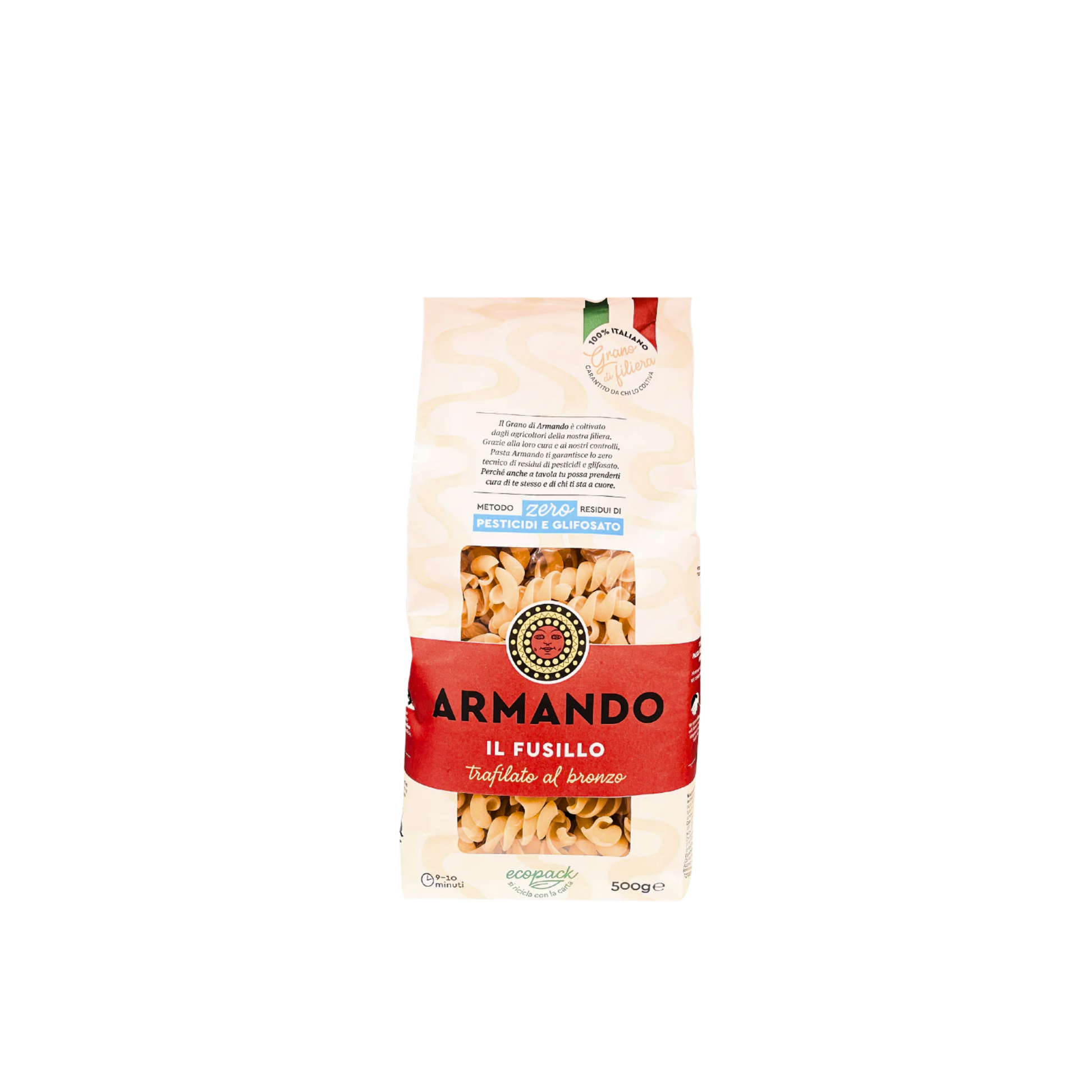 Fusilli Armando trafilati al bronzo, grano 100% italiano, 500g – pasta artigianale di alta qualità su Essenza Pisterzi