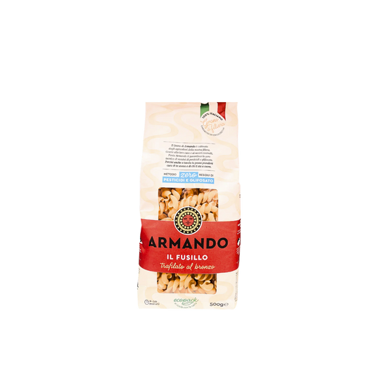Fusilli Armando trafilati al bronzo, grano 100% italiano, 500g – pasta artigianale di alta qualità su Essenza Pisterzi