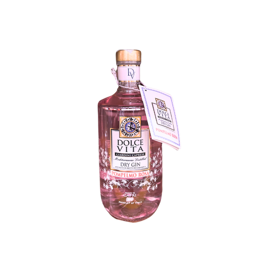DOLCE VITA Dry Gin al Pompelmo Rosa 70cl - Bottiglia di gin agrumato al pompelmo rosa
