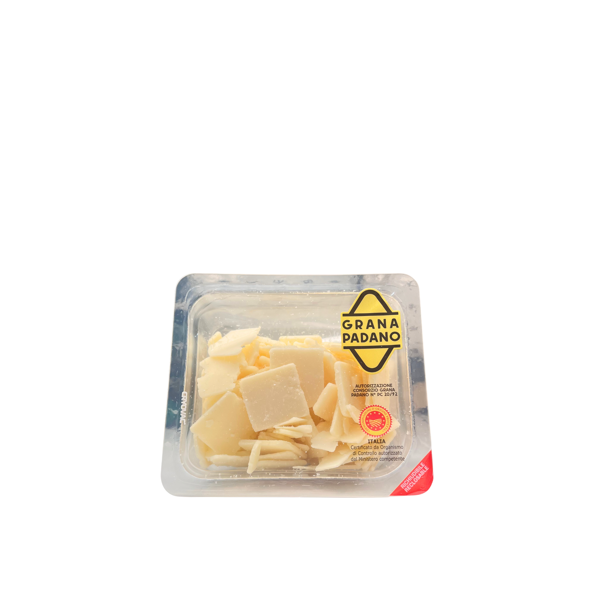 Scaglie di Grana Padano DOP 100g su tagliere di legno con vino e noci, ideali per aperitivi o insalate – Essenza Pisterzi