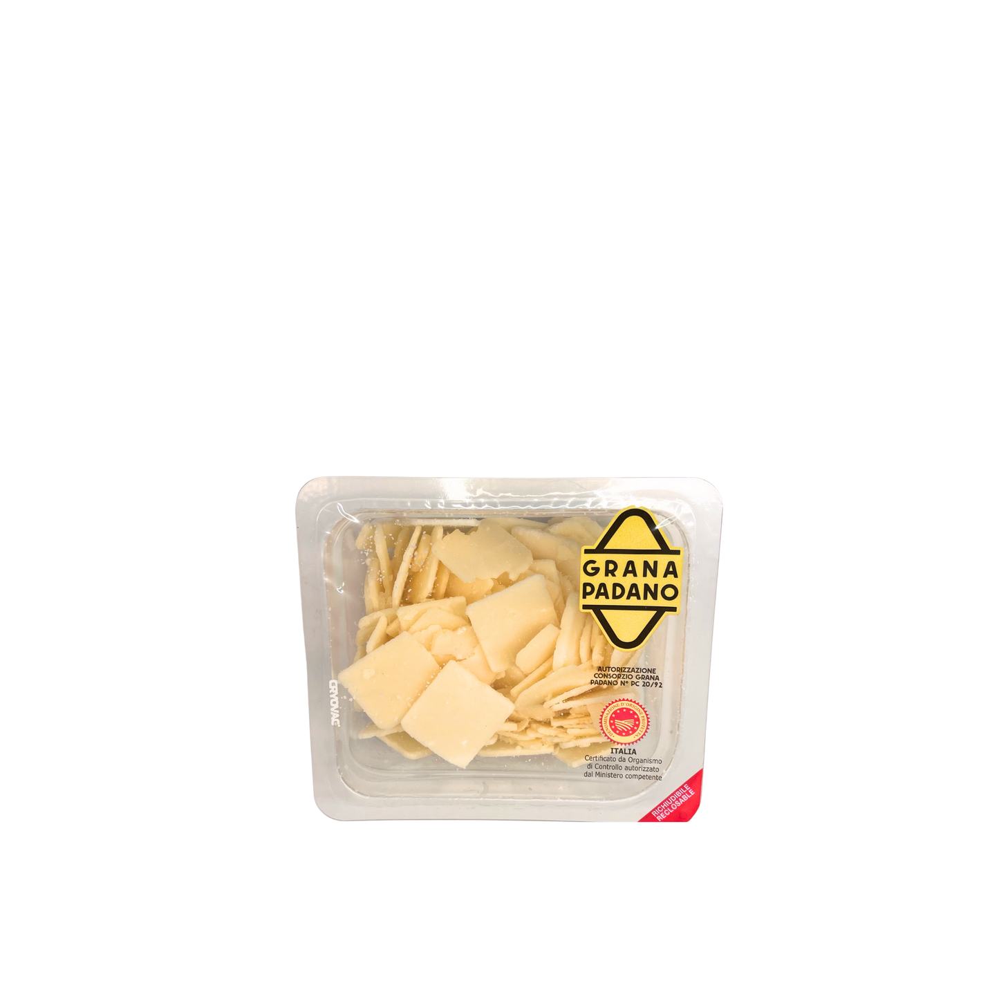 Scaglie di Grana Padano DOP 100g su tagliere di legno con vino e noci, ideali per aperitivi o insalate – Essenza Pisterzi