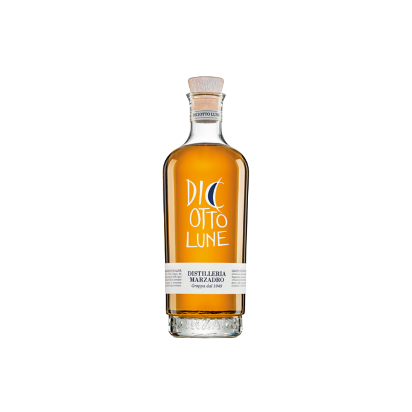 Bottiglia di Grappa Stravecchia Diciotto Lune Distilleria Mazardo 50cl – grappa invecchiata di qualità artigianale disponibile su ESSENZA PISTERZI