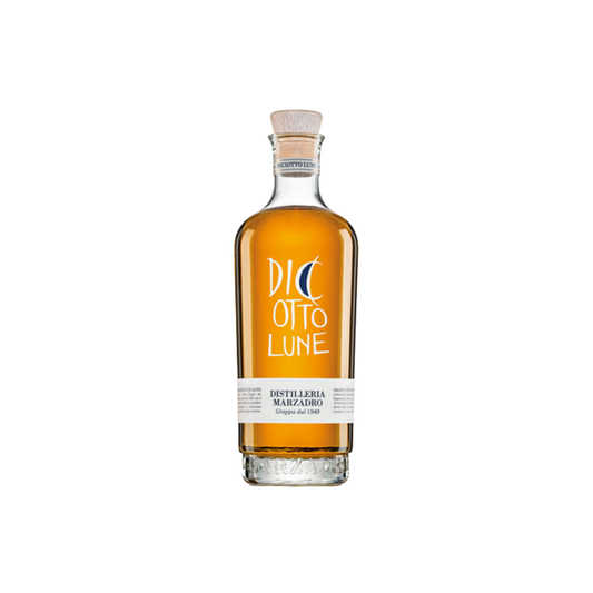 Bottiglia di Grappa Stravecchia Diciotto Lune Distilleria Mazardo 50cl – grappa invecchiata di qualità artigianale disponibile su ESSENZA PISTERZI