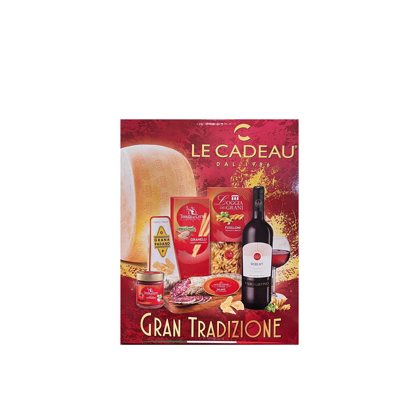 Cesto Gran Tradizione LE CADEAU 6 pezzi confezione regalo