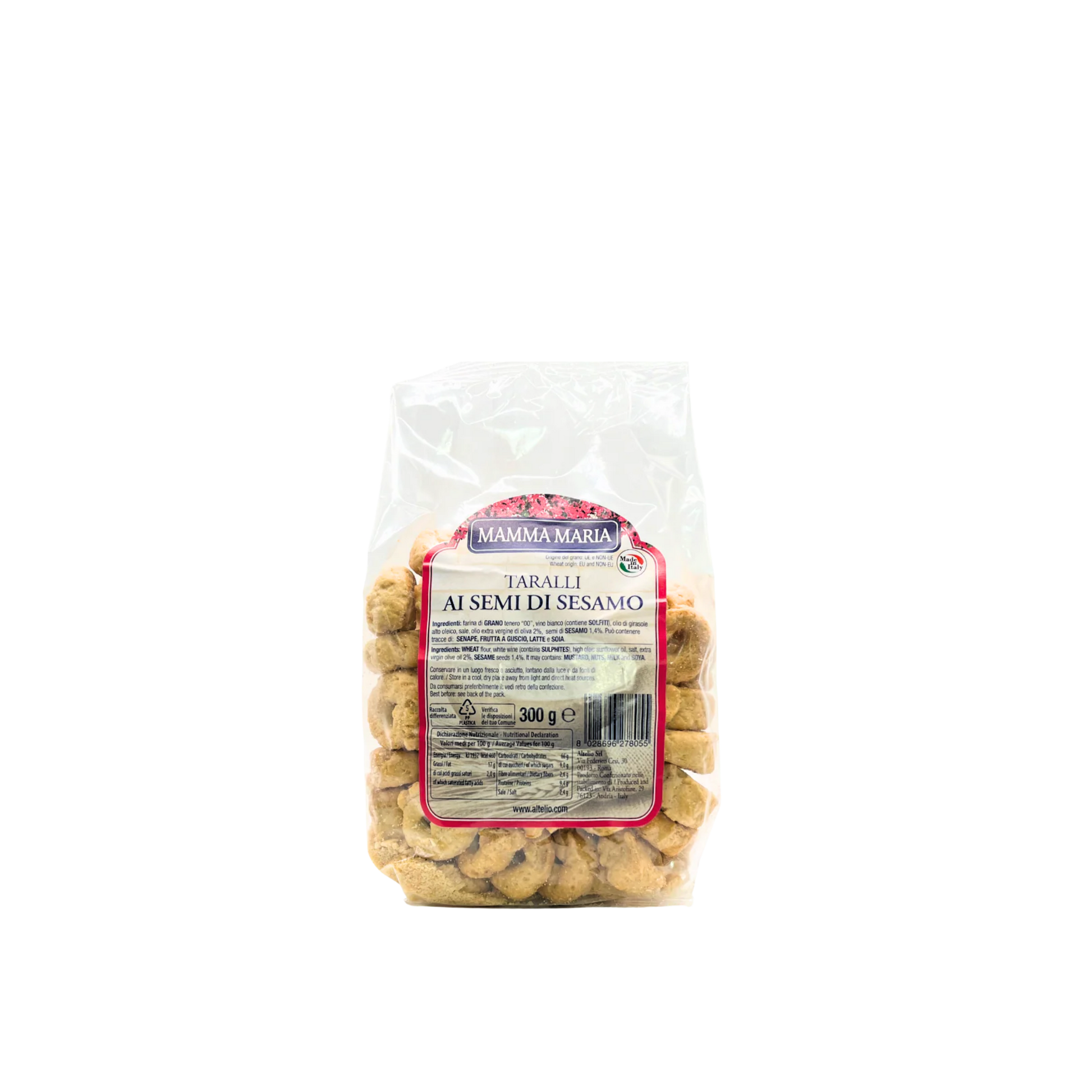 Mamma Maria Taralli ai Semi di Sesamo 300g confezione
