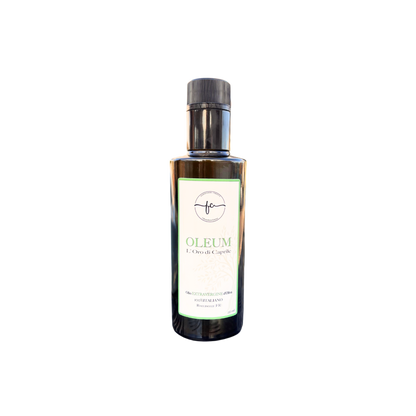 Bottiglia di OLEUM – Olio Extra Vergine di Oliva 100% italiano da Roccasecca, 250ml
