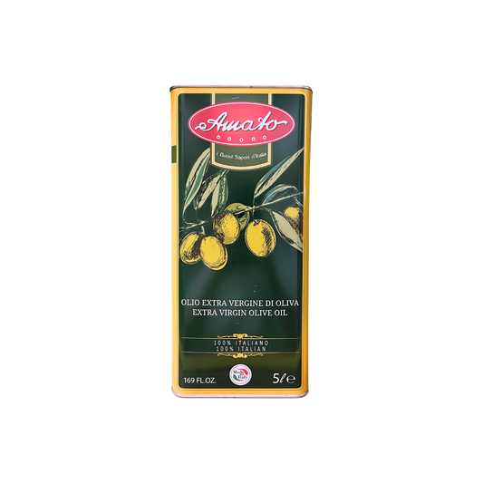 AMATO Olio Extra Vergine di Oliva 100% Italiano 5L - Latta di olio EVO italiano di alta qualità
