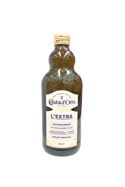 Bottiglia da 1 litro di Olio Extra Vergine di Oliva Costa d'Oro 